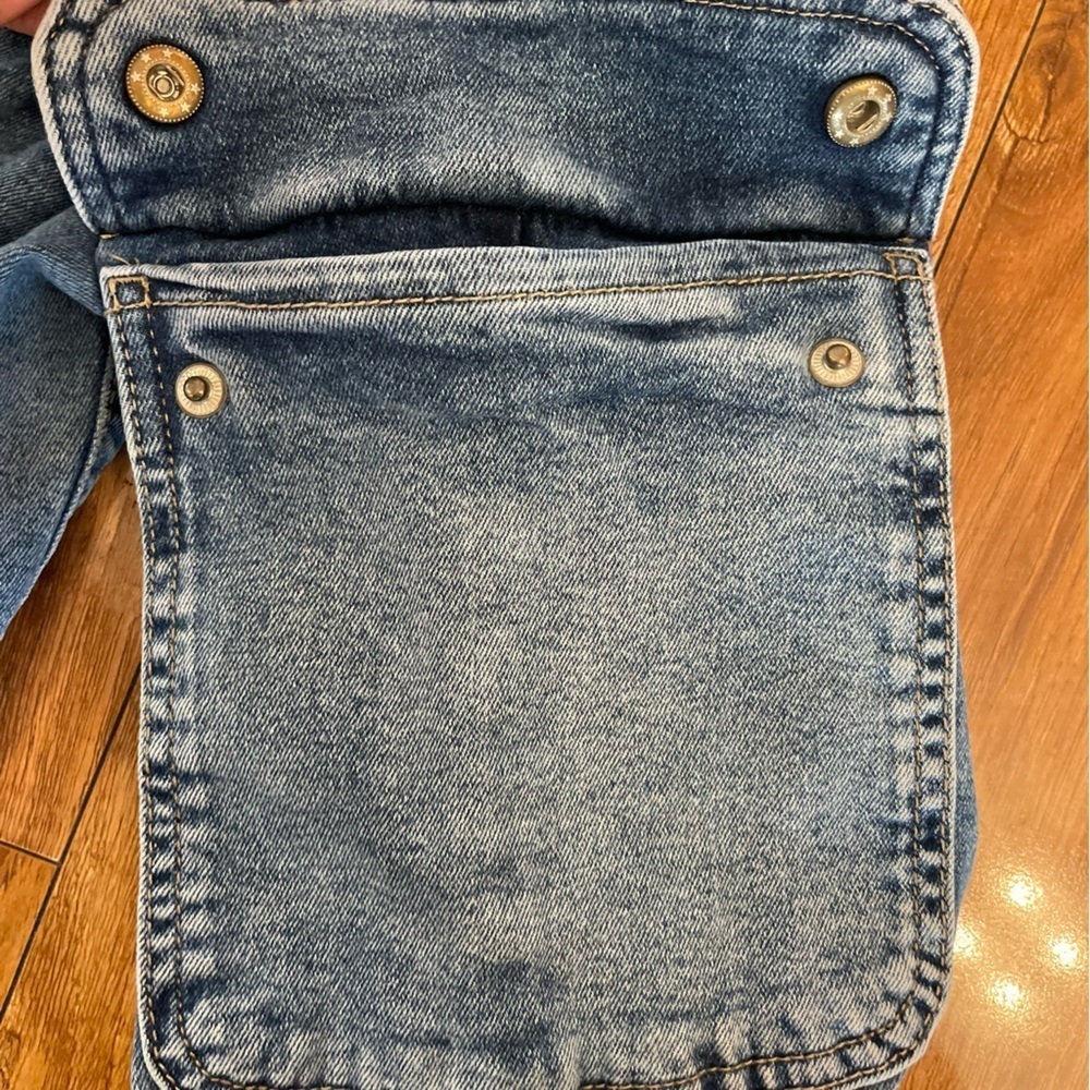 SO Women’s Blue High Waist Mom Jean Denim Cargo Joggers Pants Size 5 27 - Picture 10 of 10